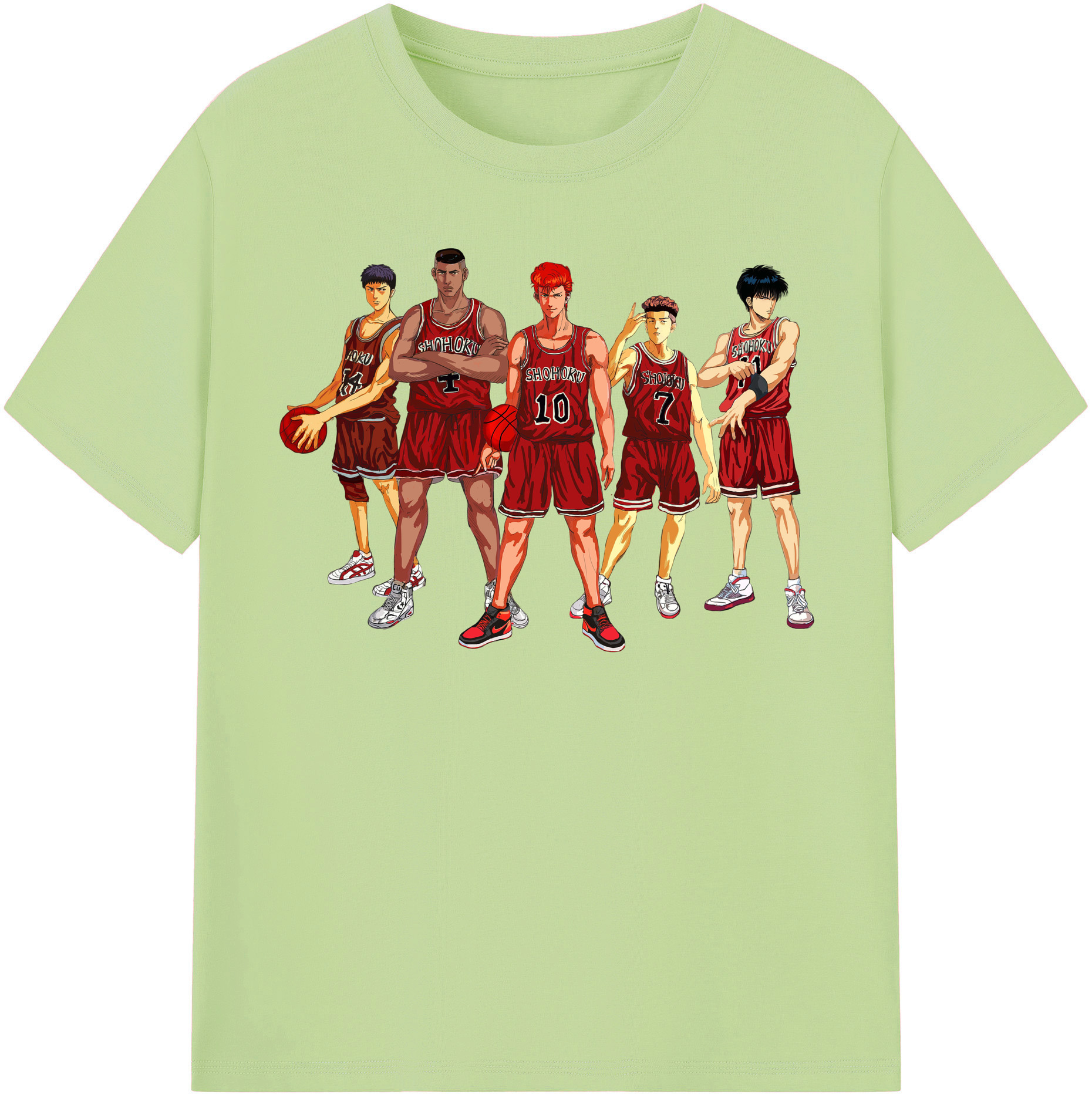 SLAM DUNK／スラムダンク 綿100％半袖Tシャツ（フロントプリント）
